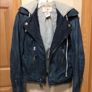 True Religion denim biker jacket